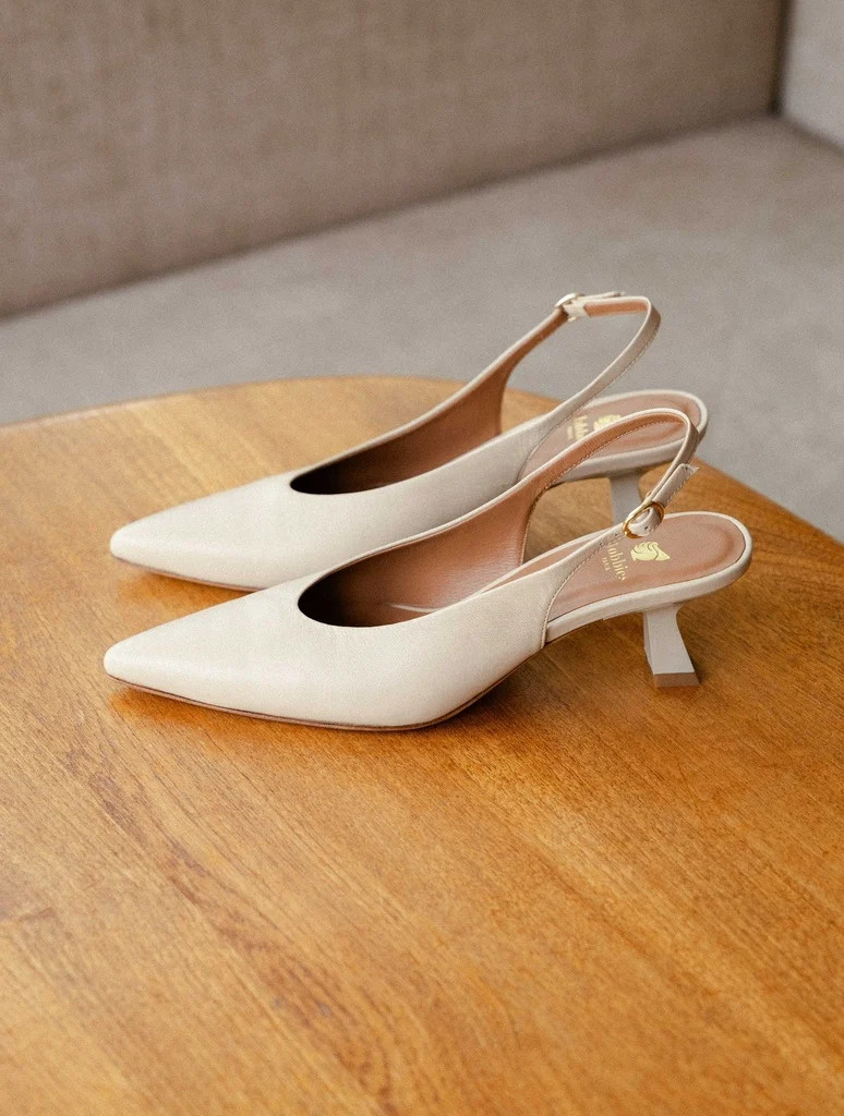 Cream Slingback Heels With Kitten Heel Outfit Idea Cream Slingback Heels With Kitten Heel Outfit Idea — Slingback Heels Outfits 2027