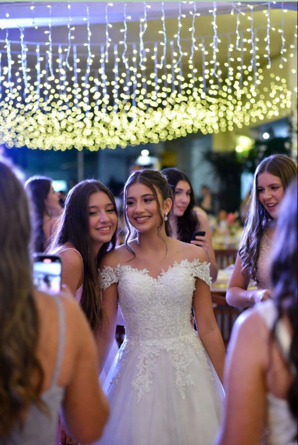 White Lace Ballgown for a Formal Debut White Lace Ballgown for a Formal Debut — 18th Birthday Outfits 2027
