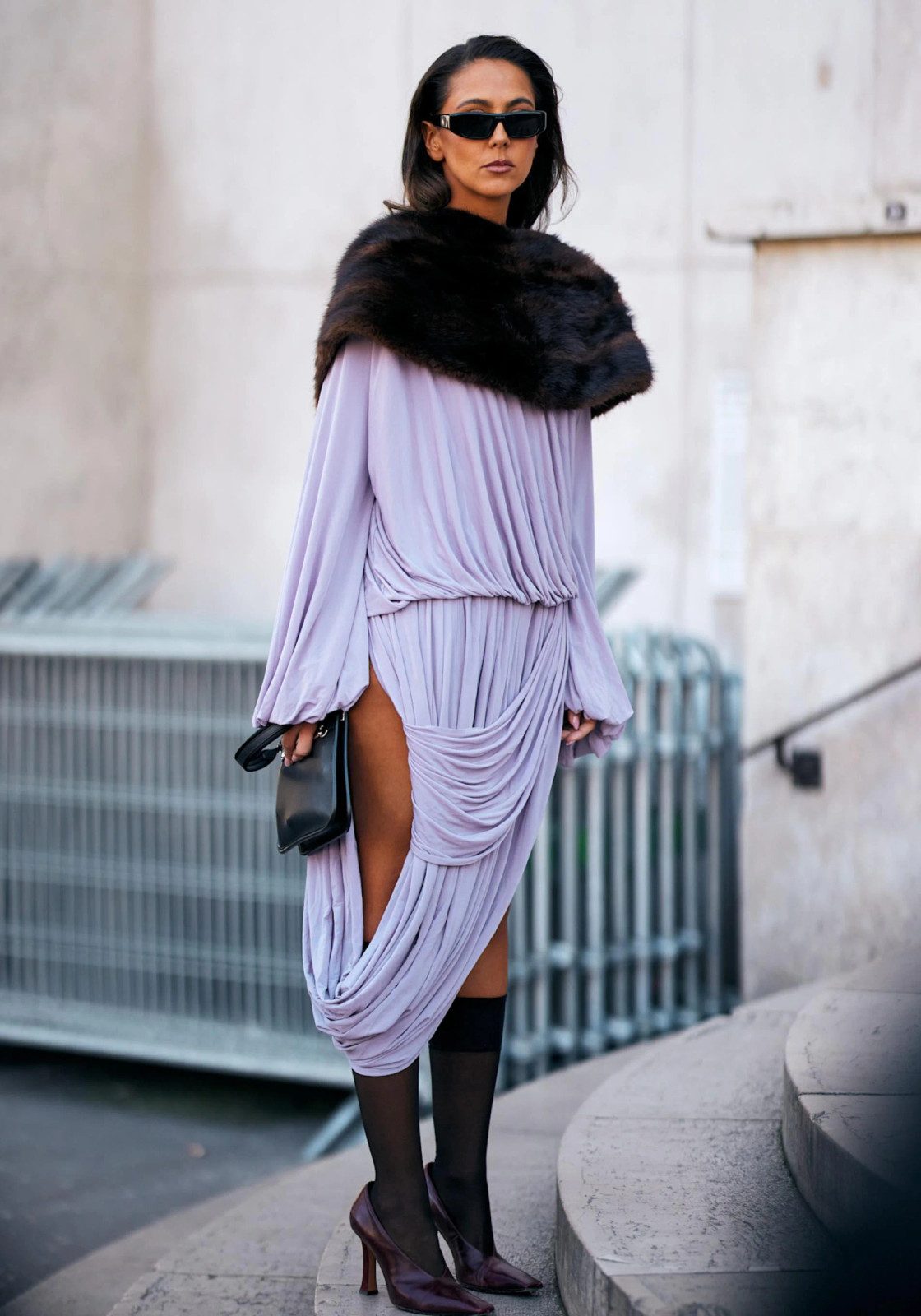 Pointed-Toe Pumps Outfit Idea Pointed-Toe Pumps Outfit Idea — Purple Wedding Guest Outfits 2027
