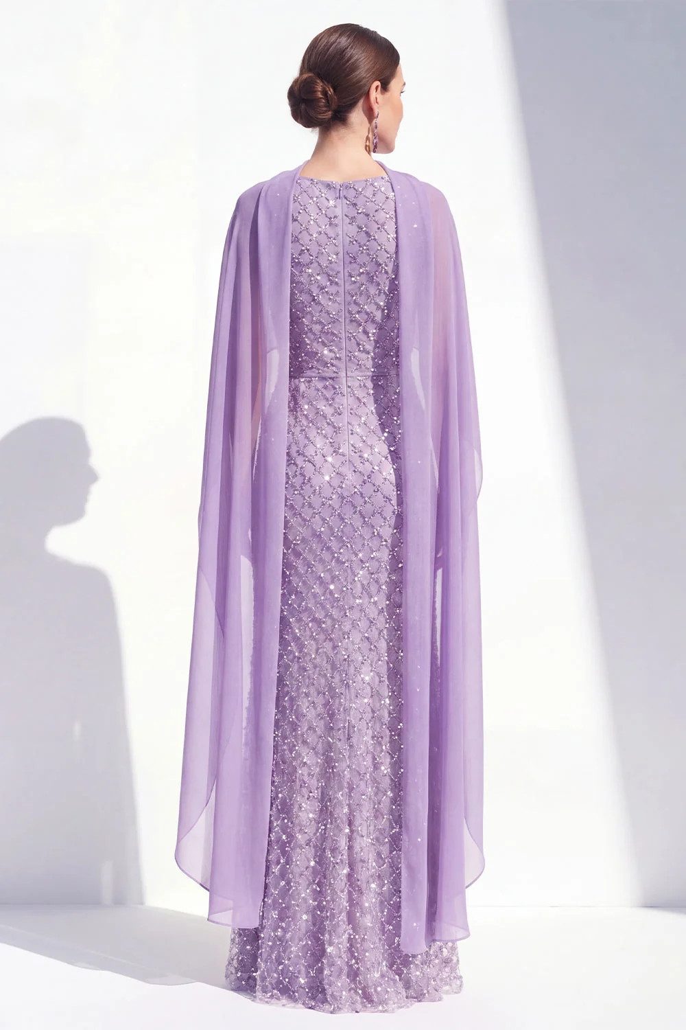 Sequins Chiffon Outfit Idea Sequins Chiffon Outfit Idea — Purple Wedding Guest Outfits 2027