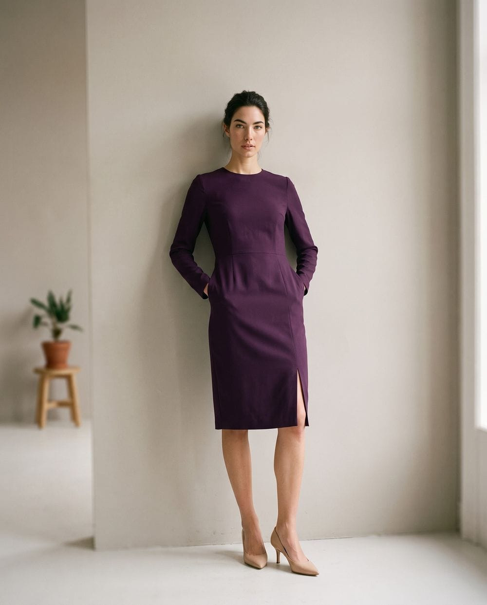 Wool Blend Outfit Idea Wool Blend Outfit Idea — Purple Wedding Guest Outfits 2027