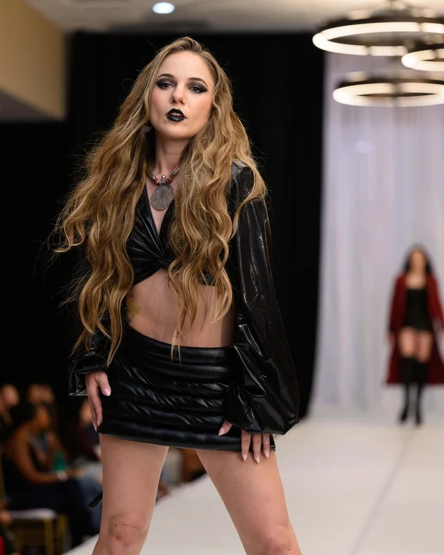 Shiny Crop Top and Mini Skirt: A Bold Choice for Less Formal Networking Shiny Crop Top and Mini Skirt: A Bold Choice for Less Formal Networking — Networking Outfits 2027