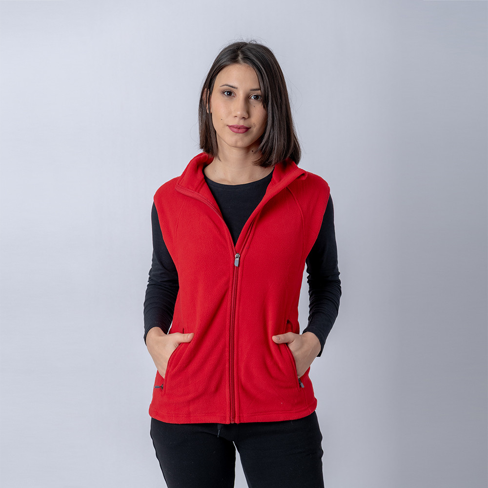 Bright Red Fleece Vest for Casual Comfort Bright Red Fleece Vest for Casual Comfort — Vests 2027