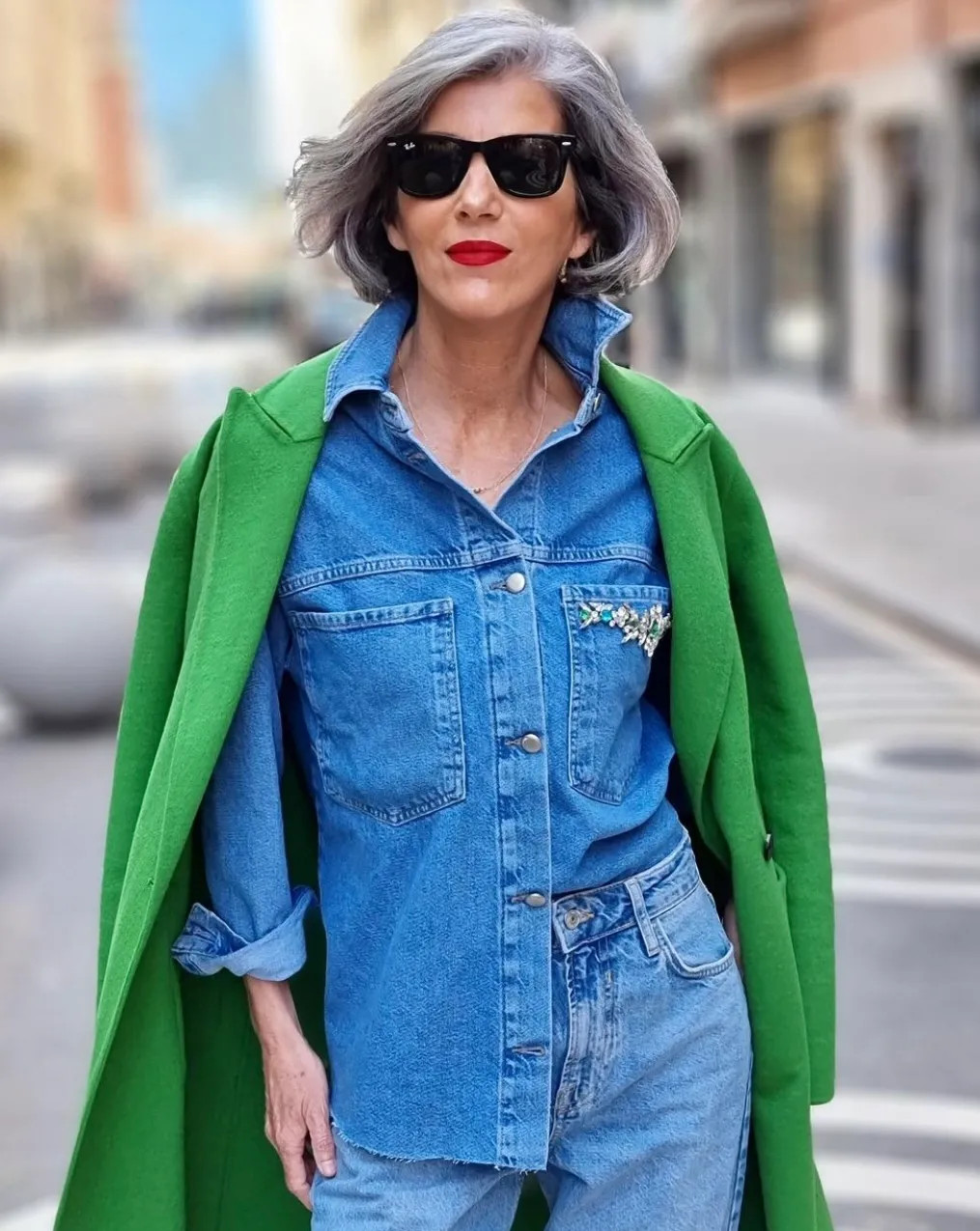 Chic Gray Bob With Voluminous Blowout Chic Gray Bob With Voluminous Blowout — Bob 2027 for Gray Hair