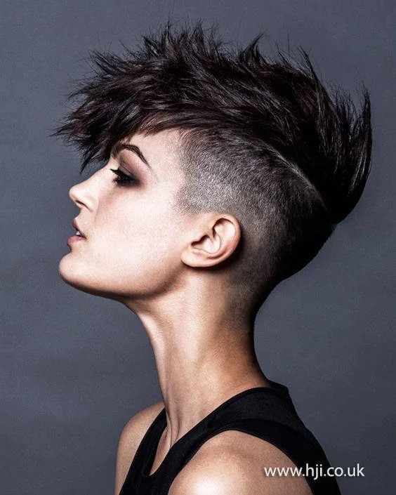 Dark Brown Spiky Undercut Dark Brown Spiky Undercut — Punk Hairstyles 2027