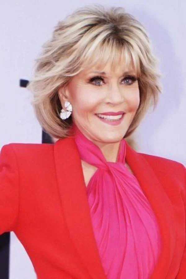 Blonde Layered Bob With Blowout — Bangs 2027 for Women Over 60
