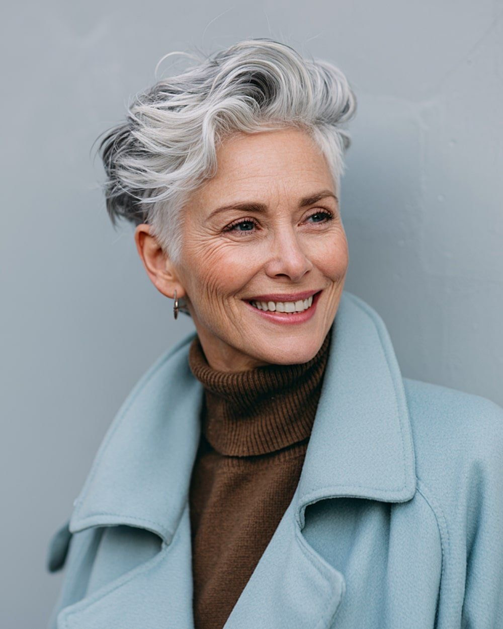 Silver With Dark Roots Visual Idea Silver With Dark Roots Visual Idea — Pixie 2027 for Women Over 70