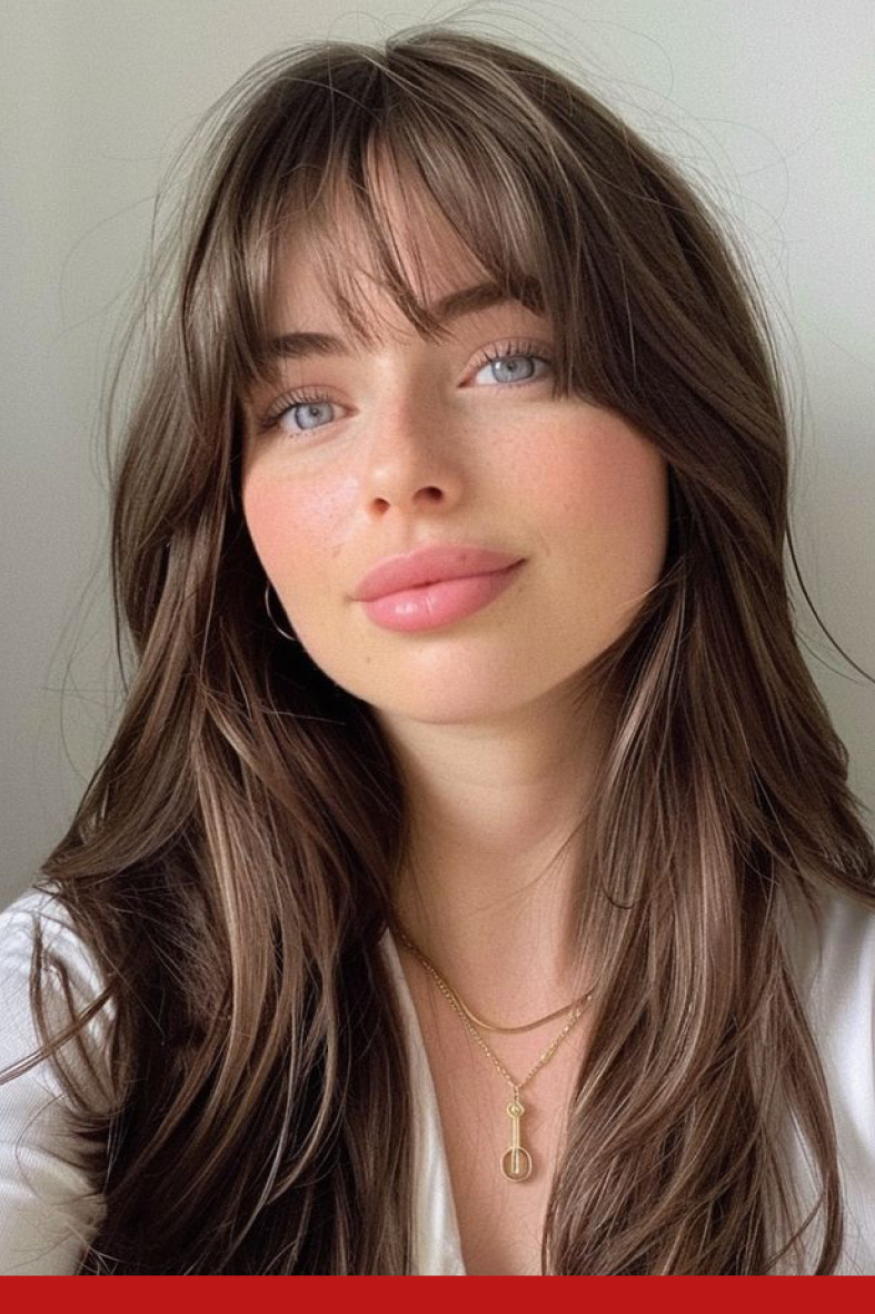 Dark Brown With Ash Blonde Face-Framing Dark Brown With Ash Blonde Face-Framing — Hair Color 2027 for Long Face