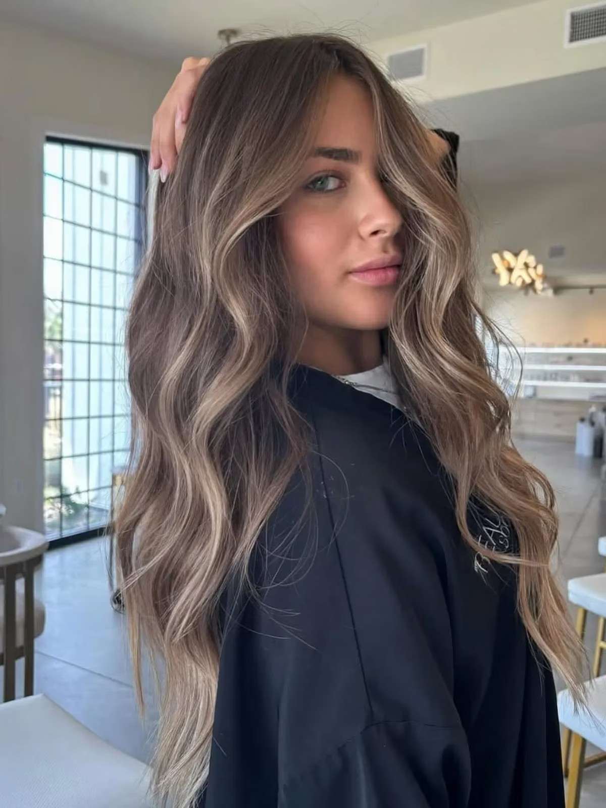 Side Parted Waves With Subtle Highlights Side Parted Waves With Subtle Highlights — Dark Blonde Hair 2027