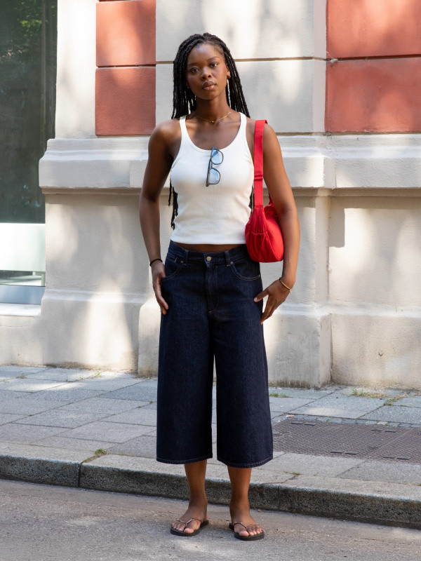 Wide-Leg Culottes with a Ribbed Tank and Red Bag Wide-Leg Culottes with a Ribbed Tank and Red Bag — Boat Outfits 2027