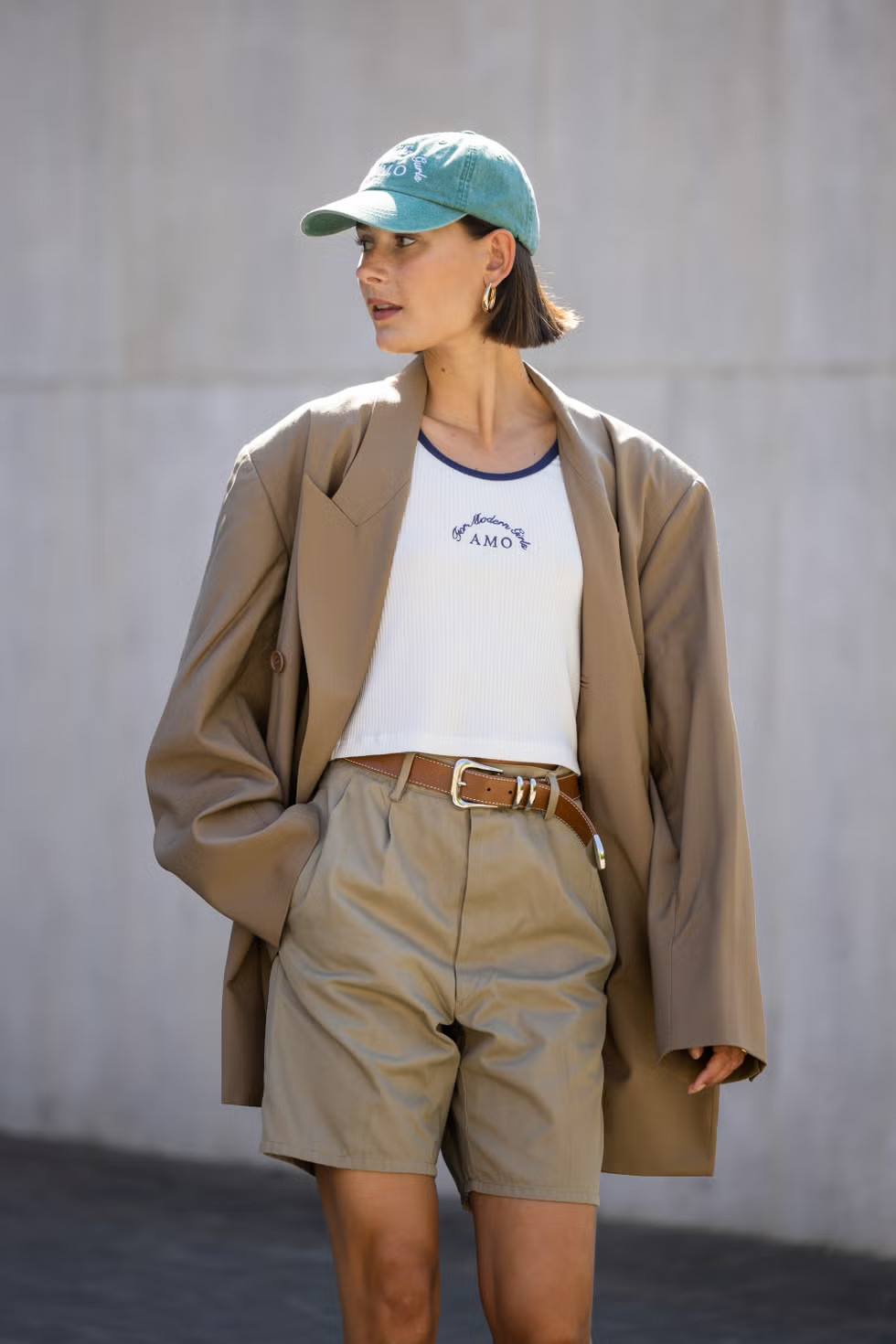 Tailored Blazer and Bermuda Shorts Tailored Blazer and Bermuda Shorts — Baseball Cap Outfits 2027