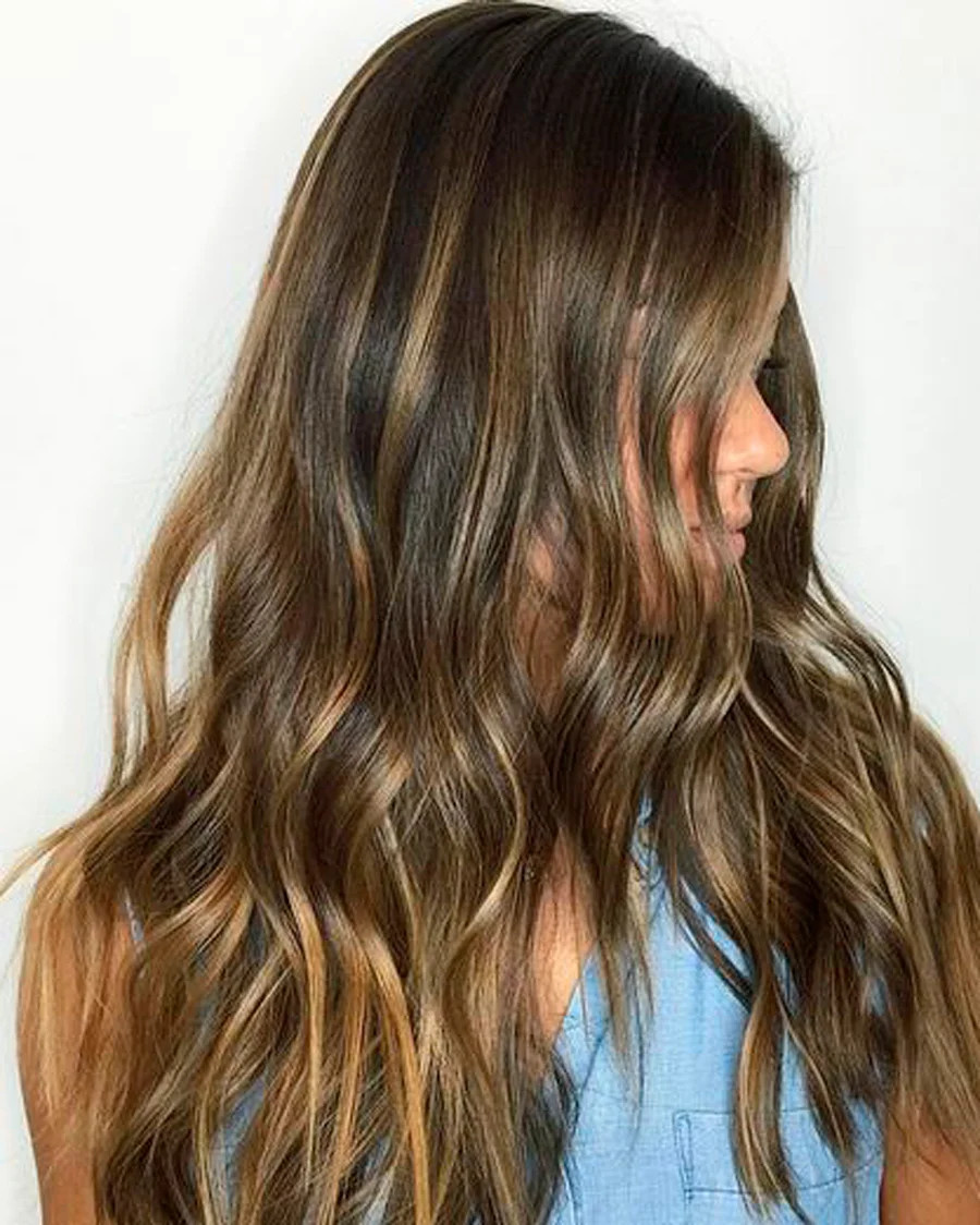 Dark Brown With Honey Balayage Dark Brown With Honey Balayage — Clean Girl Hair Color 2027