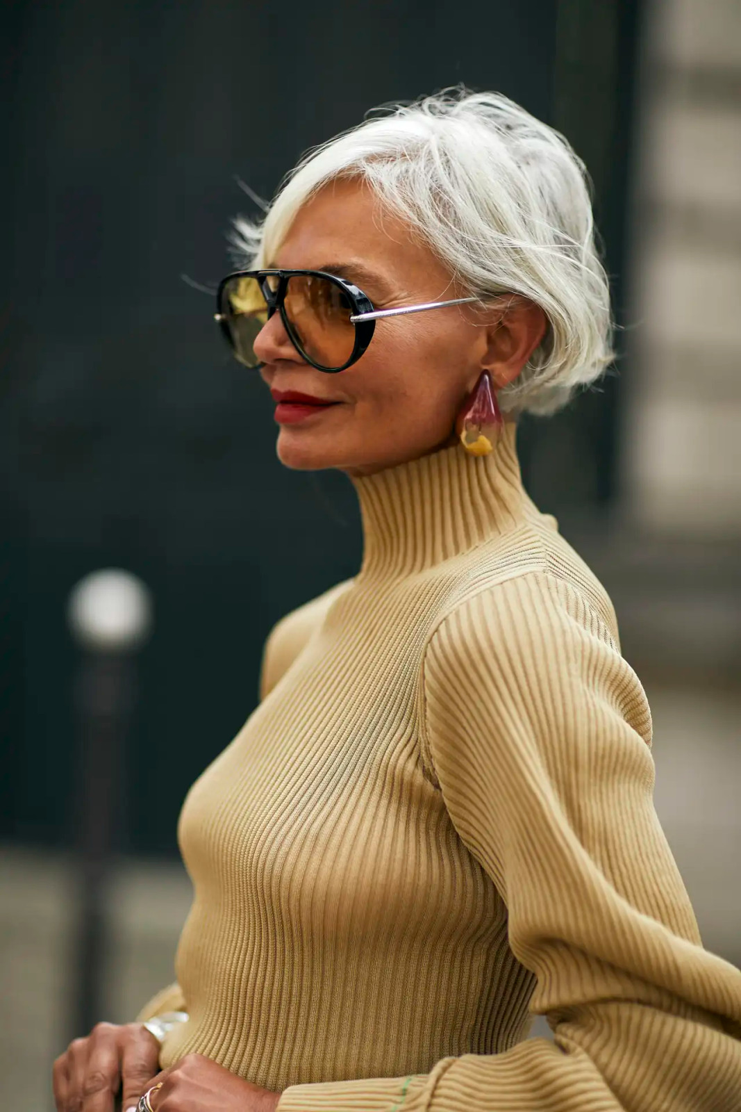 Bright White Pixie With Side Part — Gray Hair Color 2027