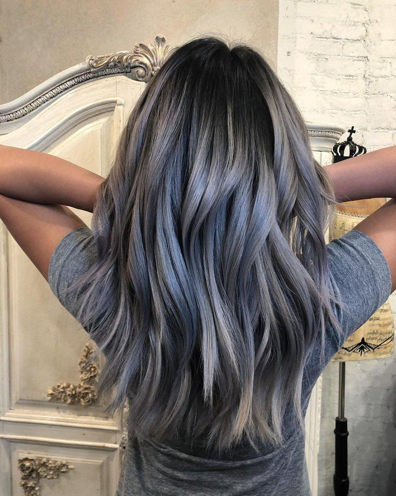 Back View Visual Idea — Gray Hair Color 2027