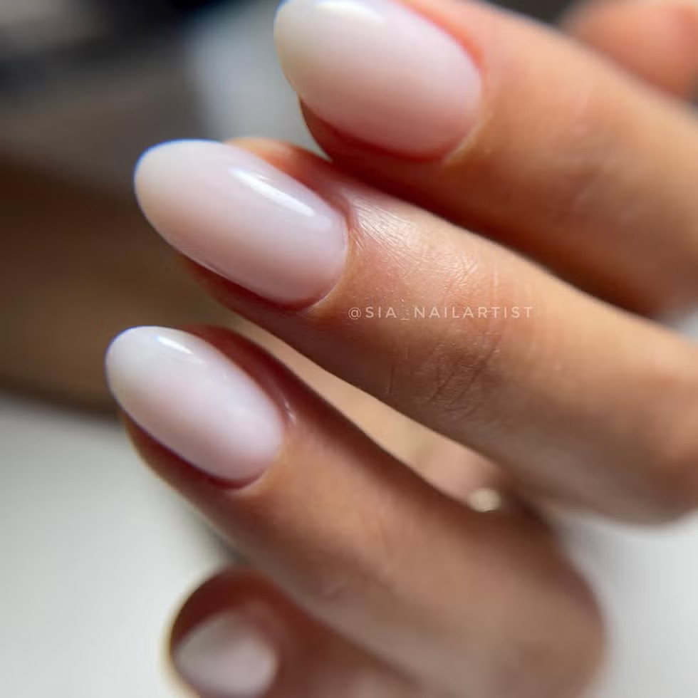 Milky White Glossy Nails Milky White Glossy Nails — Pastel Nails 2027 for Pale Skin