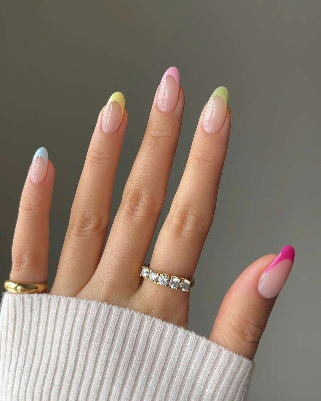 Pastel French Tips In Various Colors Visual Idea Pastel French Tips In Various Colors Visual Idea — Pastel Nails 2027 for Pale Skin