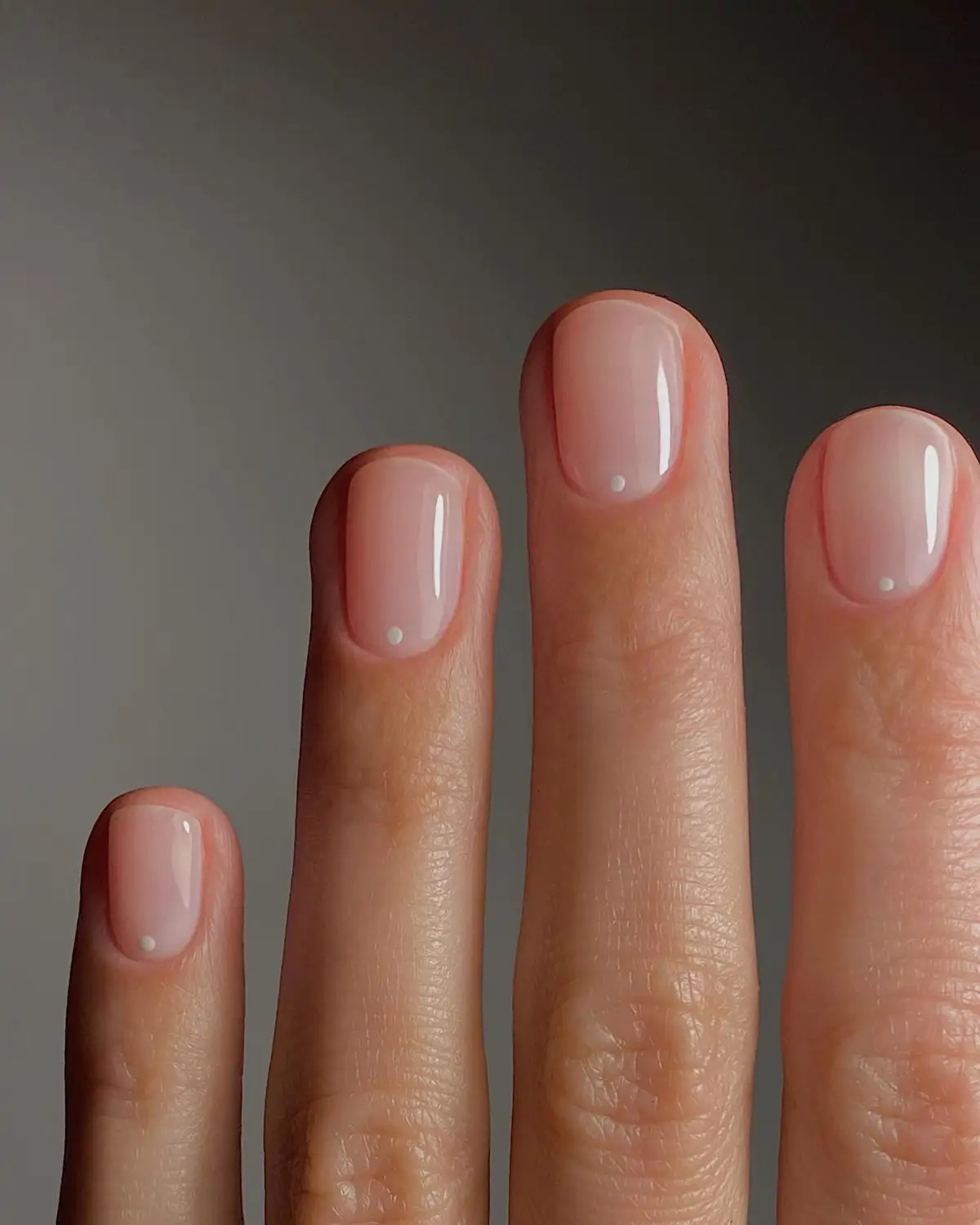 Sheer Milky Pink with a Single Dot Sheer Milky Pink with a Single Dot — Milky Pink Nails 2027