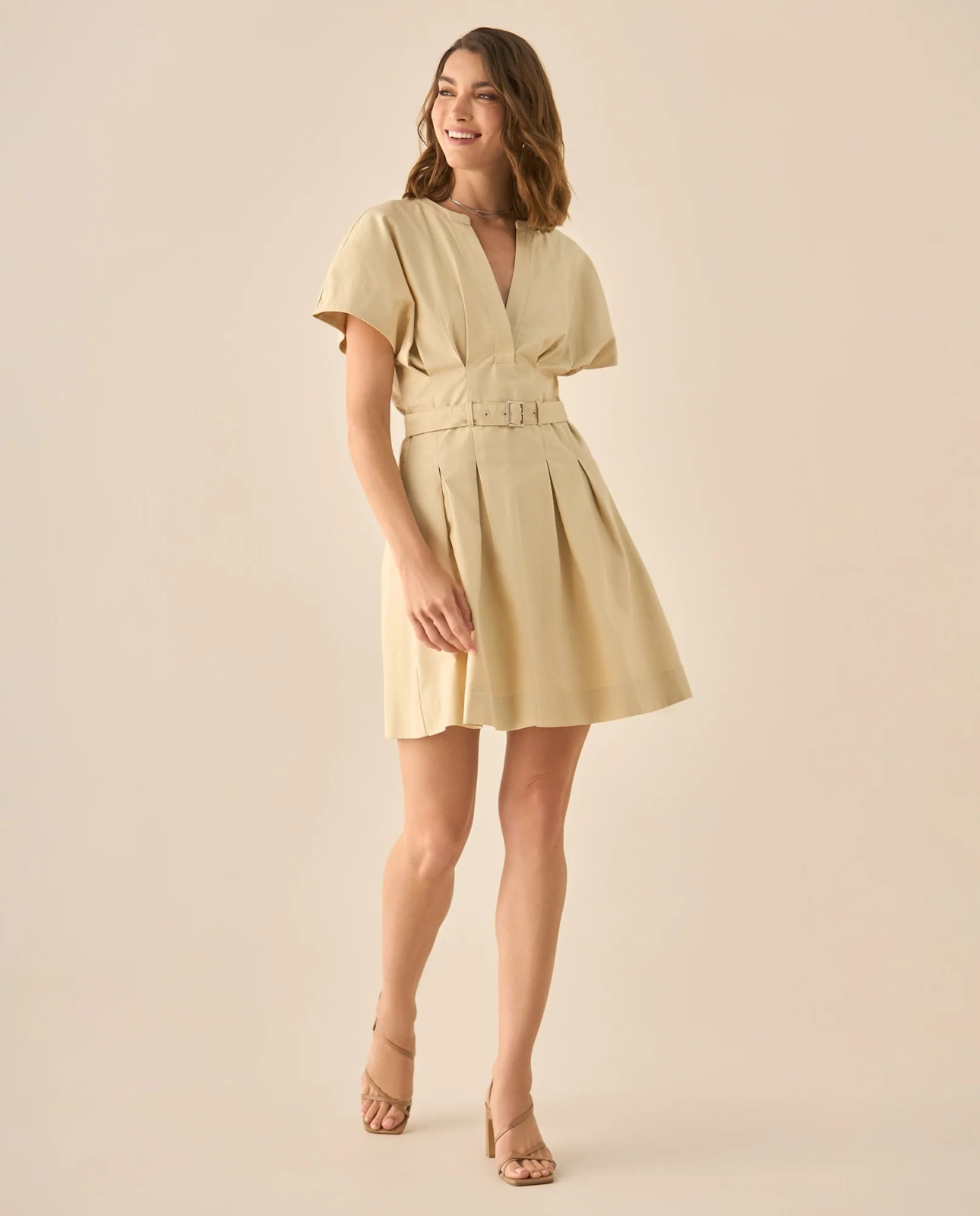 Minimalist Fitted Mini Dress with Deep V-Neck — Short Prom Dresses 2027