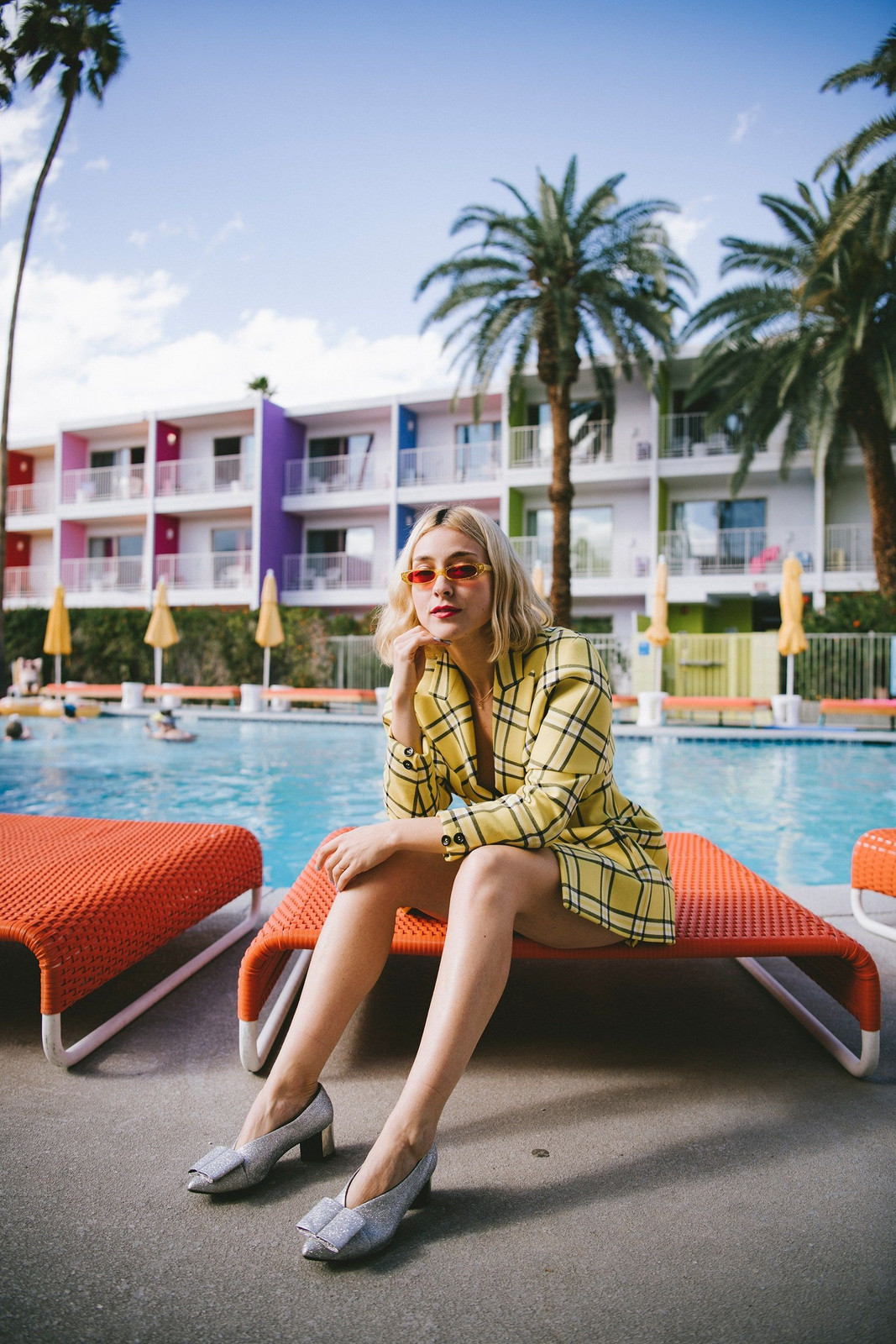 Oversized Yellow Plaid Blazer for a Stylish Resort Statement Oversized Yellow Plaid Blazer for a Stylish Resort Statement — Palm Springs Outfits 2027