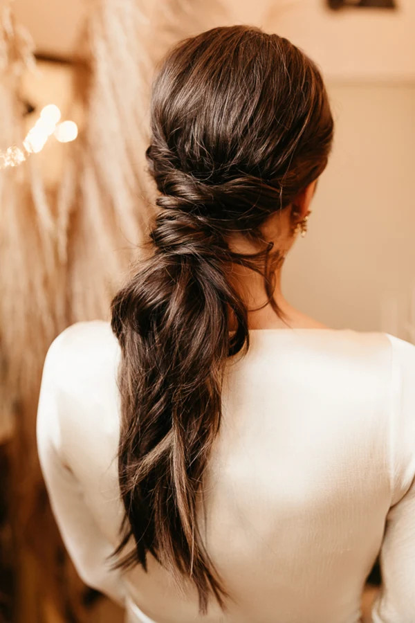 Low Ponytail With Twisted Detail Low Ponytail With Twisted Detail — Prom Ponytail Hairstyles 2027