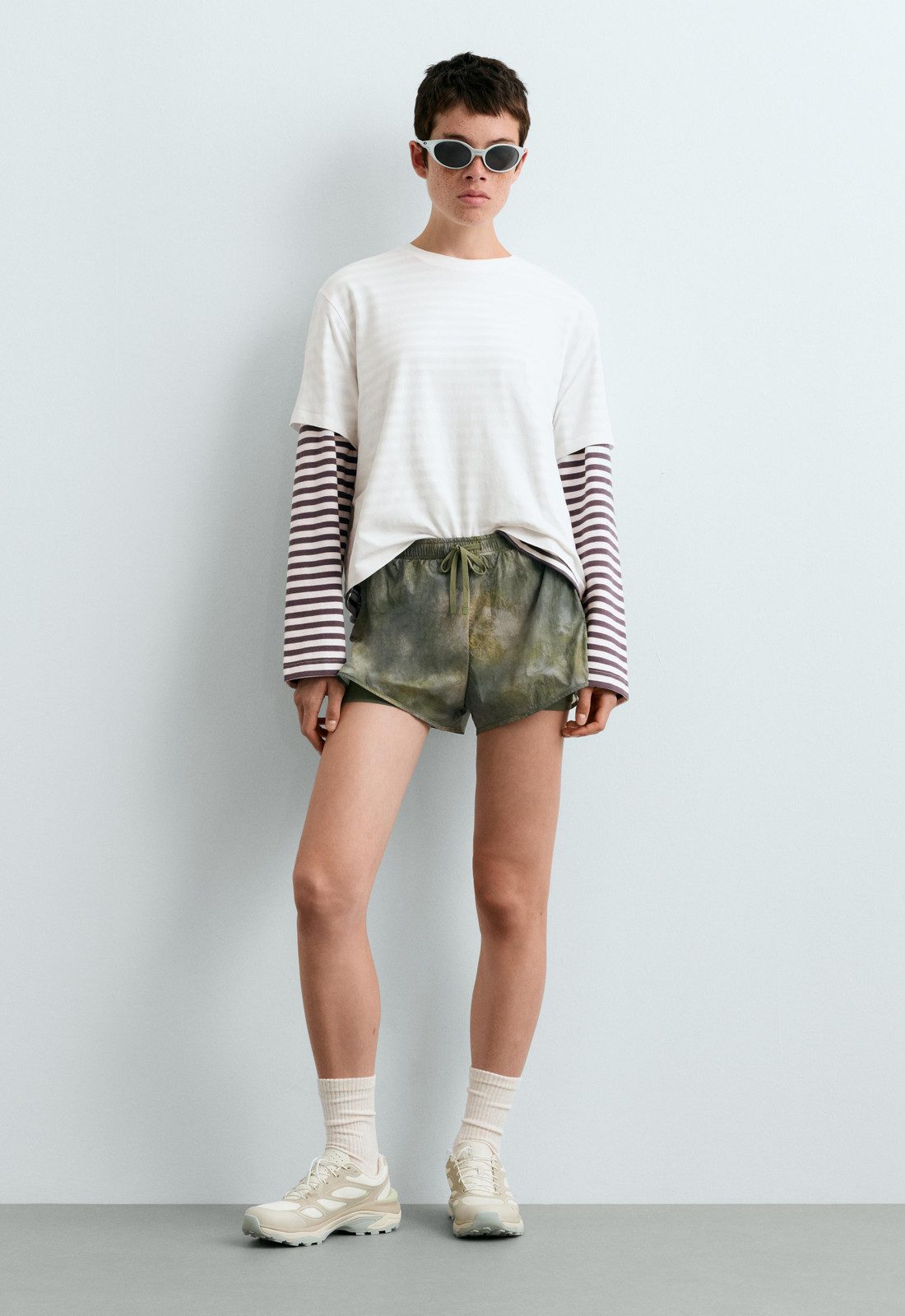 Textural Play: Layered Long-Sleeves with Athletic Shorts Textural Play: Layered Long-Sleeves with Athletic Shorts — Athletic Shorts Outfits 2027