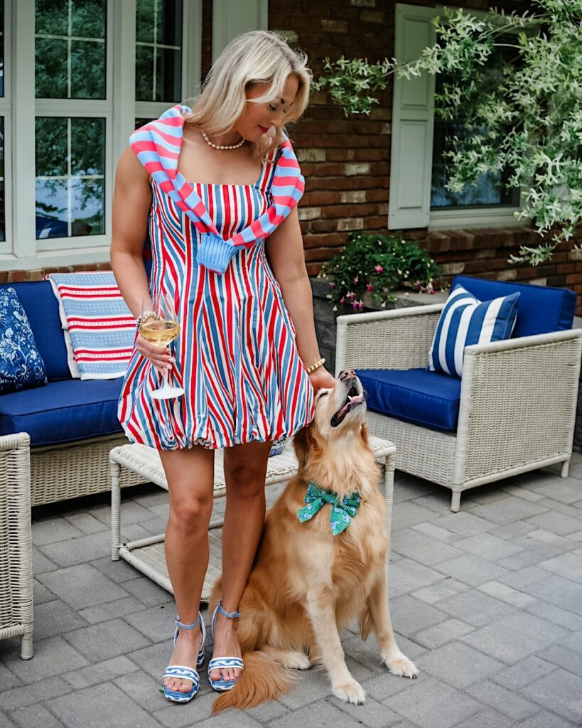 Playful Patriotic Stripes with a Statement Neckline Playful Patriotic Stripes with a Statement Neckline — Fourth of July Outfits 2027