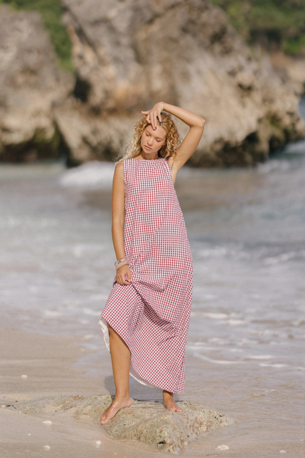 Relaxed Gingham Maxi Dress for a Breezy Summer Day Relaxed Gingham Maxi Dress for a Breezy Summer Day — Fourth of July Outfits 2027