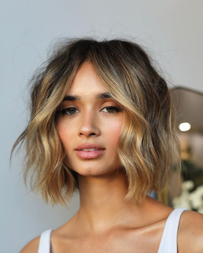 Chin Bob With Loose Waves And Balayage — Bob Haircuts 2027