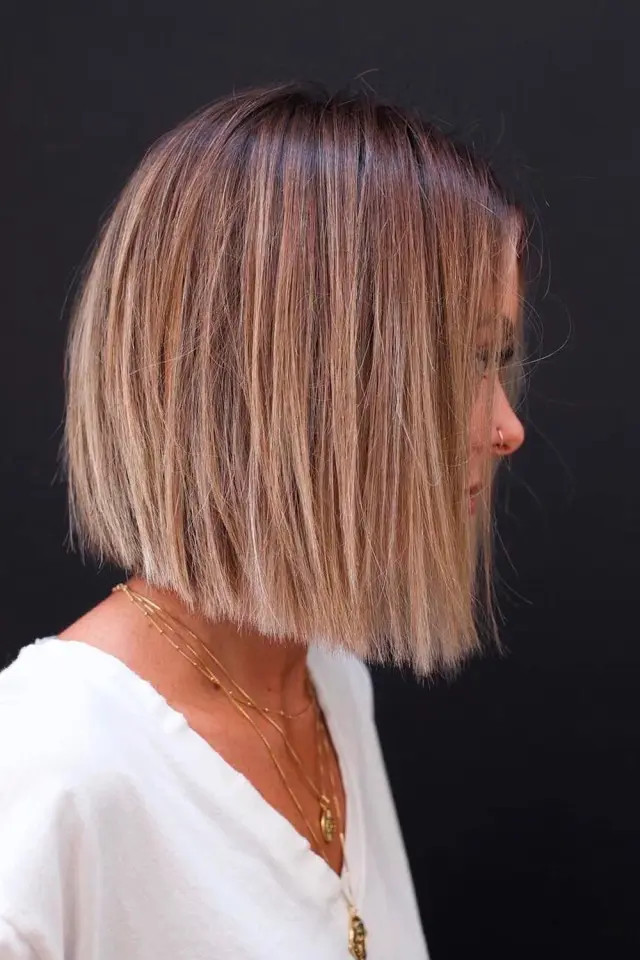 Fine Blonde Bob With Sharp Balayage — Bob Haircuts 2027