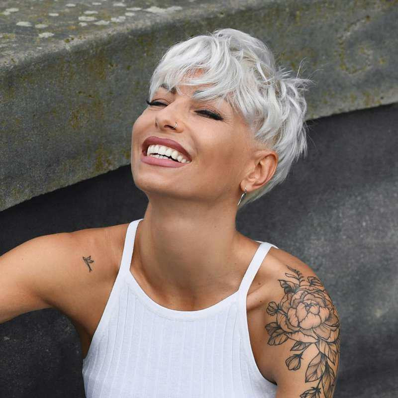 Edgy Platinum Pixie With Textured Layers Edgy Platinum Pixie With Textured Layers — Pixie Haircuts 2027