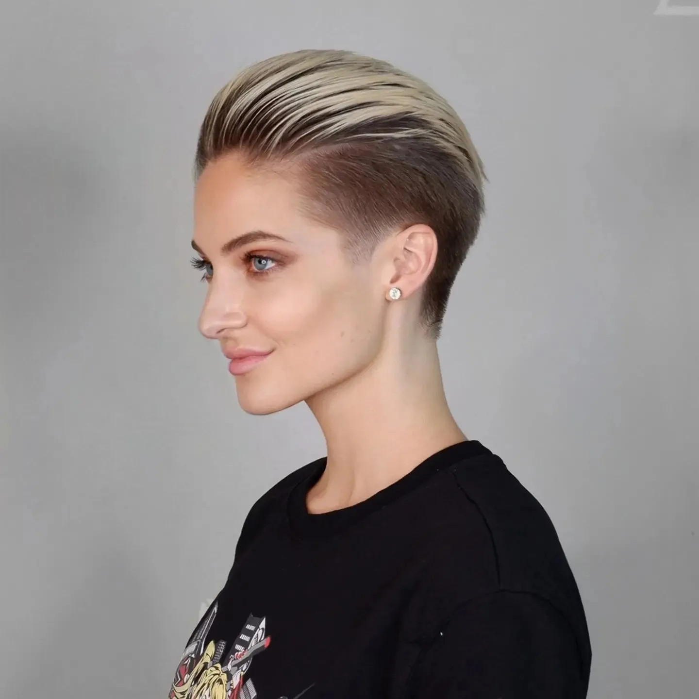Slicked Volume Dark Blonde Undercut Slicked Volume Dark Blonde Undercut — Undercut Pixie 2027