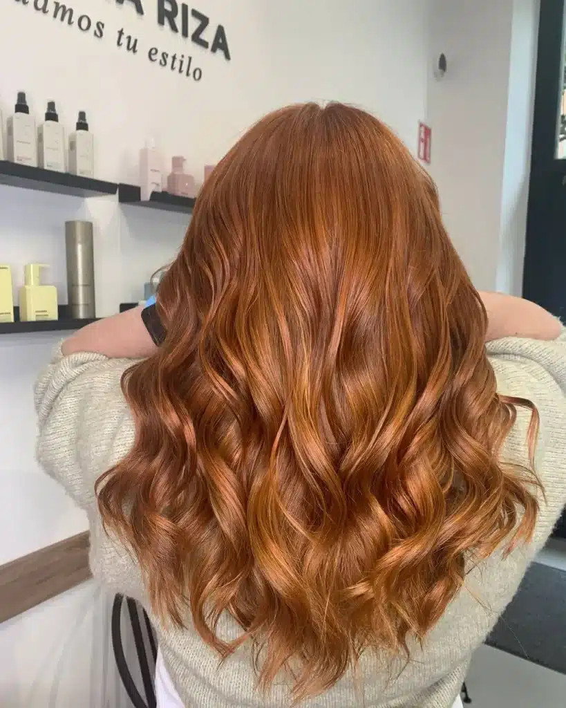 Copper With Rose Gold Highlights Copper With Rose Gold Highlights — Hair Color 2027 for Olive Skin