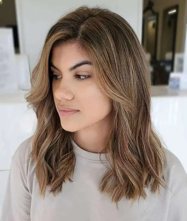 Brunette With Subtle Blended Highlights Brunette With Subtle Blended Highlights — Hair Color 2027 for Olive Skin