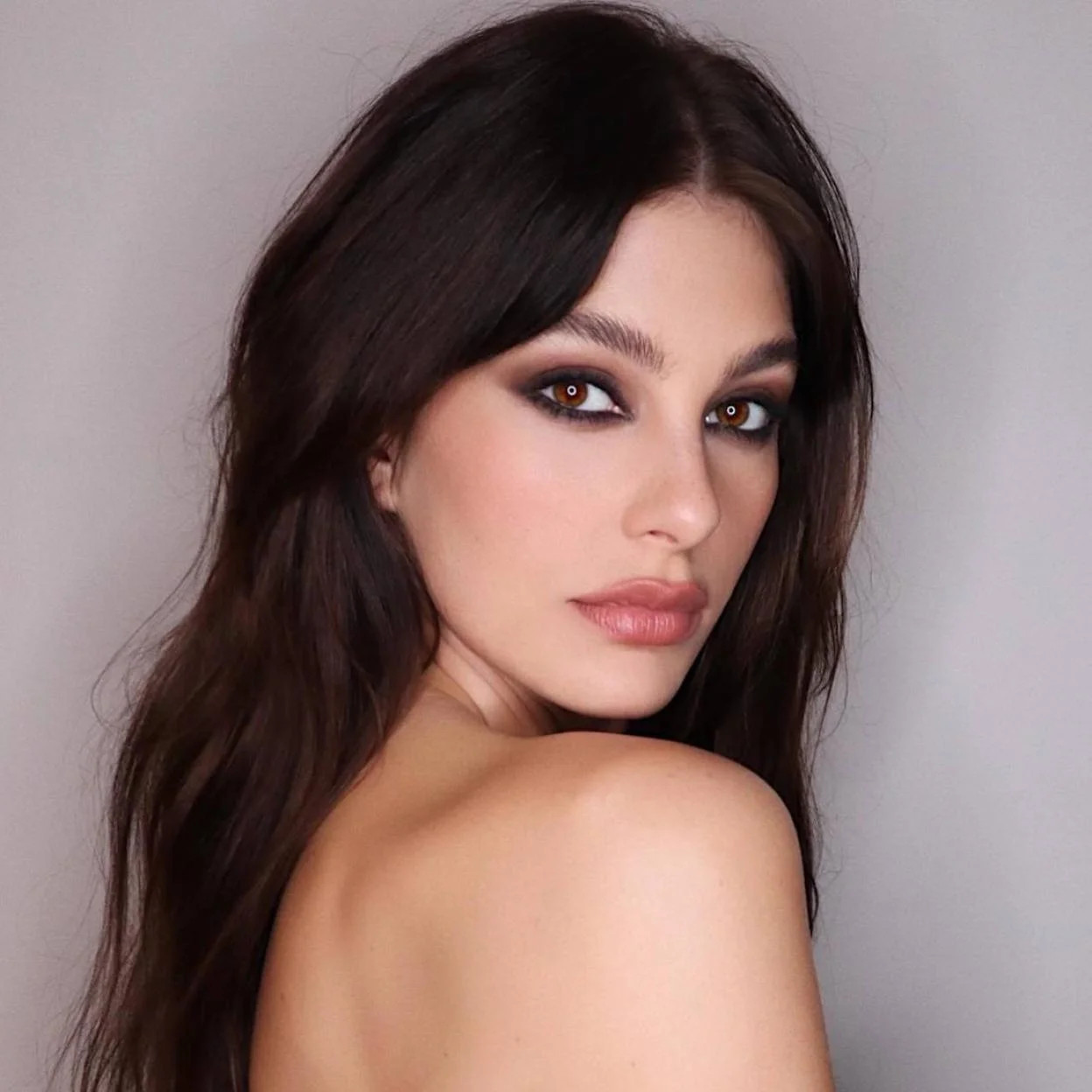 Dark Brown With Auburn Undertones And Curtain Bangs Dark Brown With Auburn Undertones And Curtain Bangs — Hair Color 2027 for Brown Eyes