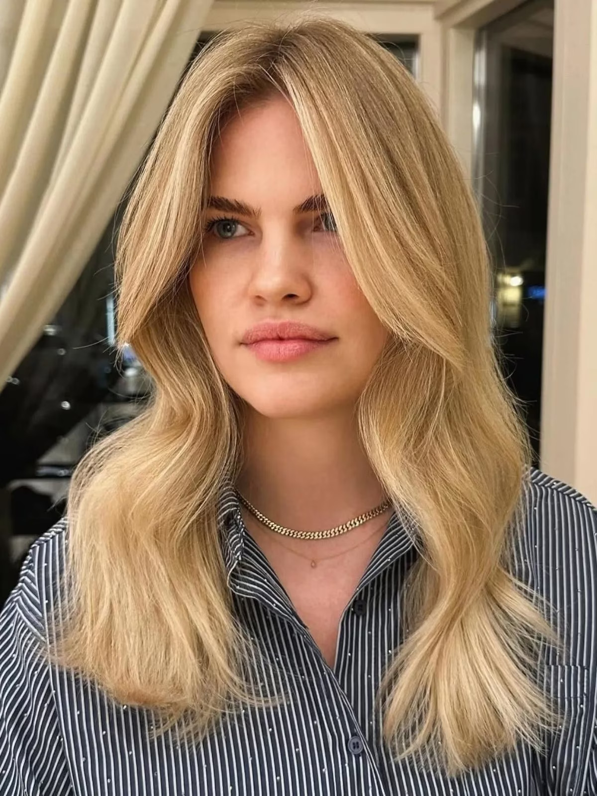 Neutral Blonde With Curtain Bangs Neutral Blonde With Curtain Bangs — Old Money Blonde 2027
