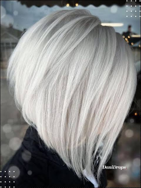 Sharp Angled Platinum Bob Sharp Angled Platinum Bob — White Hair 2027