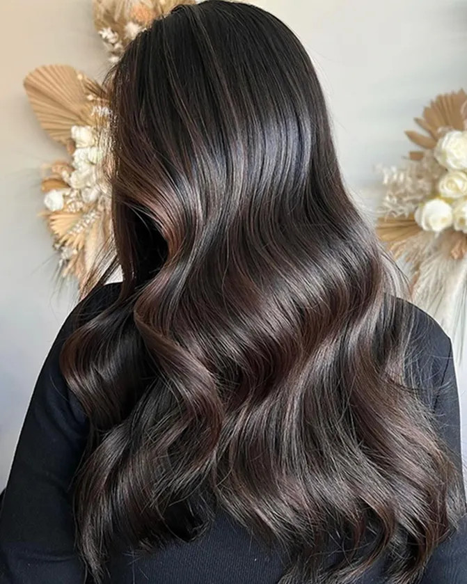 Dark Brown With Subtle Auburn Highlights Dark Brown With Subtle Auburn Highlights — Winter Highlights 2027
