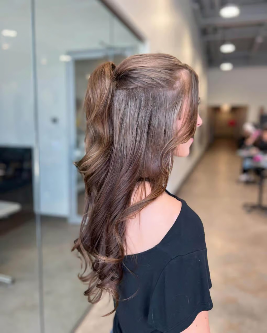 Half Up Ponytail With Blonde Balayage Half Up Ponytail With Blonde Balayage — Prom Hairstyles 2027 with Bangs