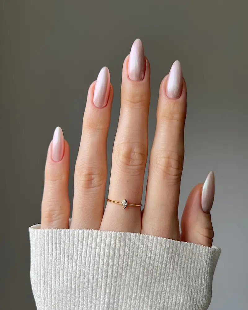 Medium Stiletto Pearlescent Finish Medium Stiletto Pearlescent Finish — Glitter Wedding Nails 2027