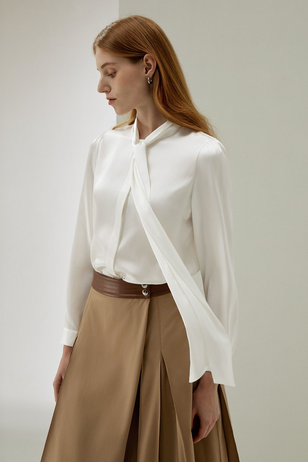 Lilysilk Bow-tie Neck Silk Blouse For Ladies UK