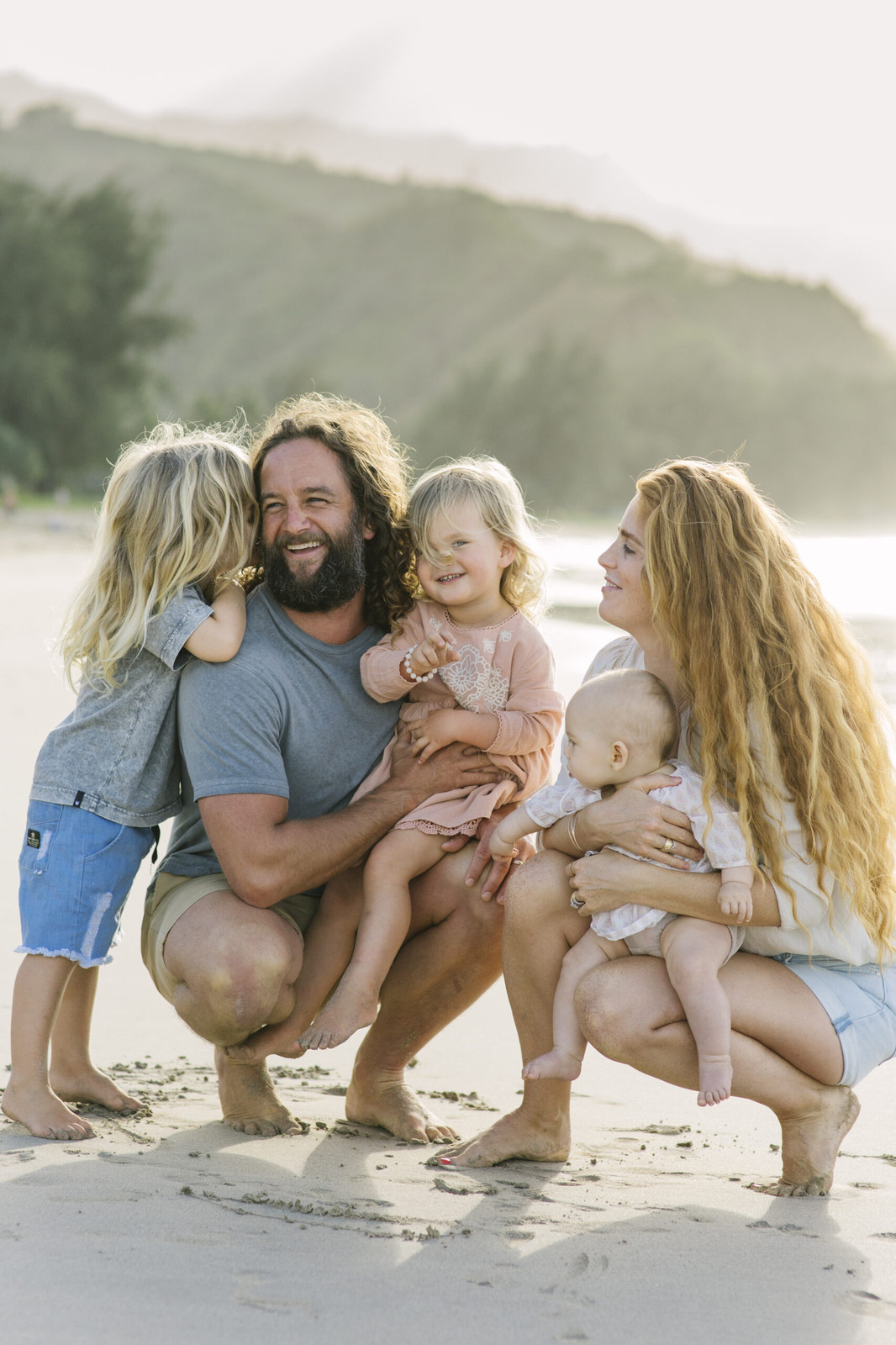Distressed Denim Shorts and Blush Pink Dress for a Casual Beach Photoshoot Distressed Denim Shorts and Blush Pink Dress for a Casual Beach Photoshoot — Family Photo Outfits Beach 2027