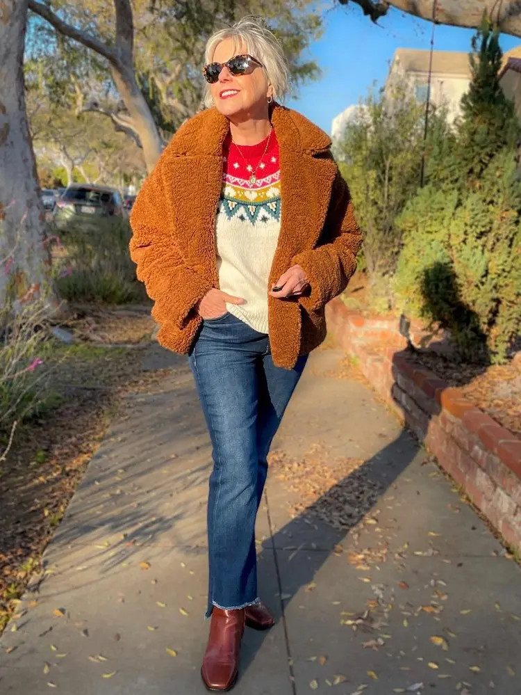 Fair Isle Sweater Adds Festive Warmth Fair Isle Sweater Adds Festive Warmth — Winter Outfits 2027 for Women Over 70