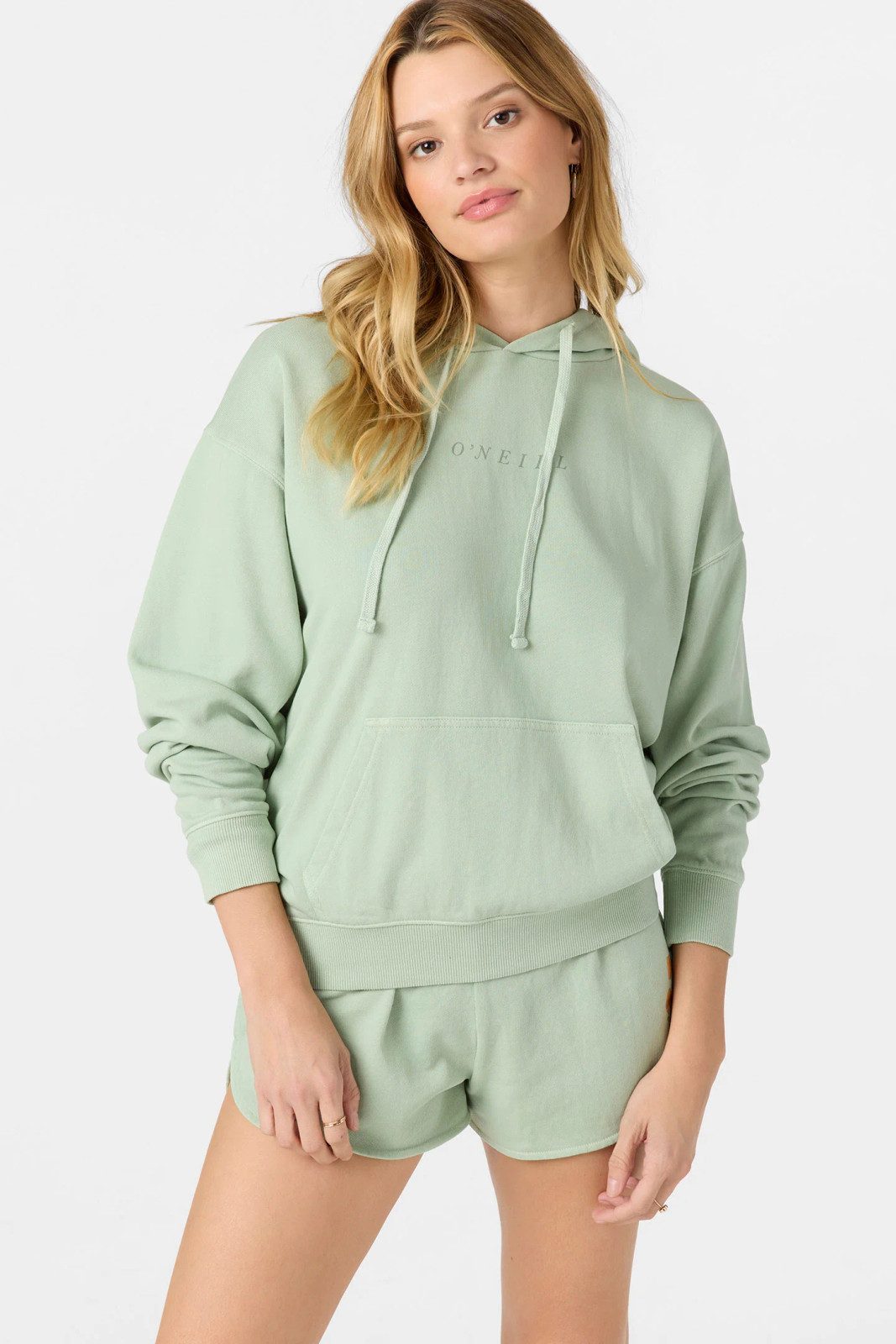 Sage Green Fleece Hoodie and Shorts Set for Active Dorm Life Sage Green Fleece Hoodie and Shorts Set for Active Dorm Life — Dorm Outfits 2027