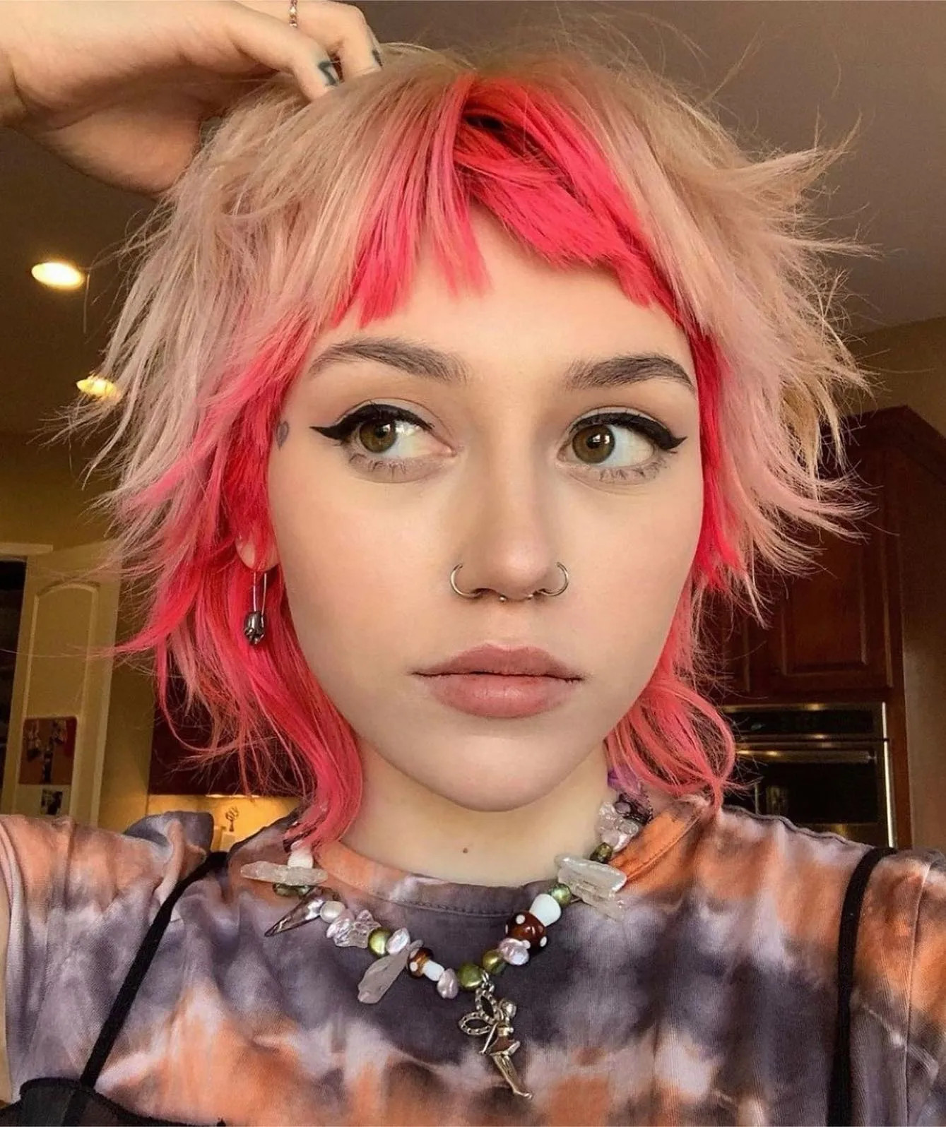 Punk Shag With Pink Highlights Punk Shag With Pink Highlights — Punk Hairstyles 2027