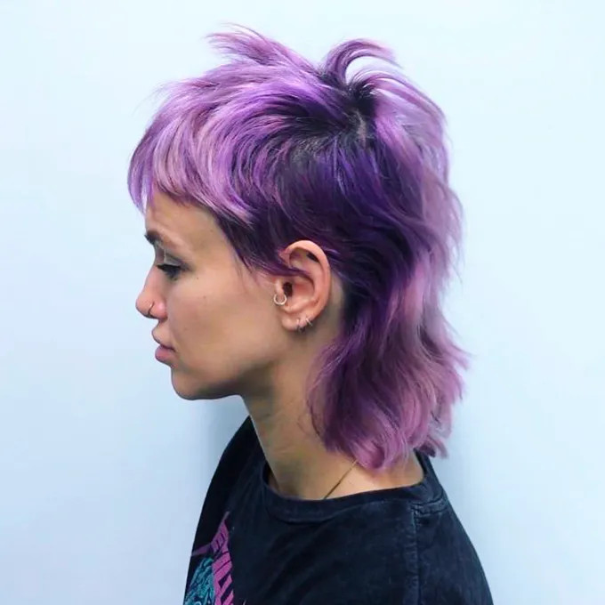 Vibrant Purple Punk Mullet Vibrant Purple Punk Mullet — Punk Hairstyles 2027