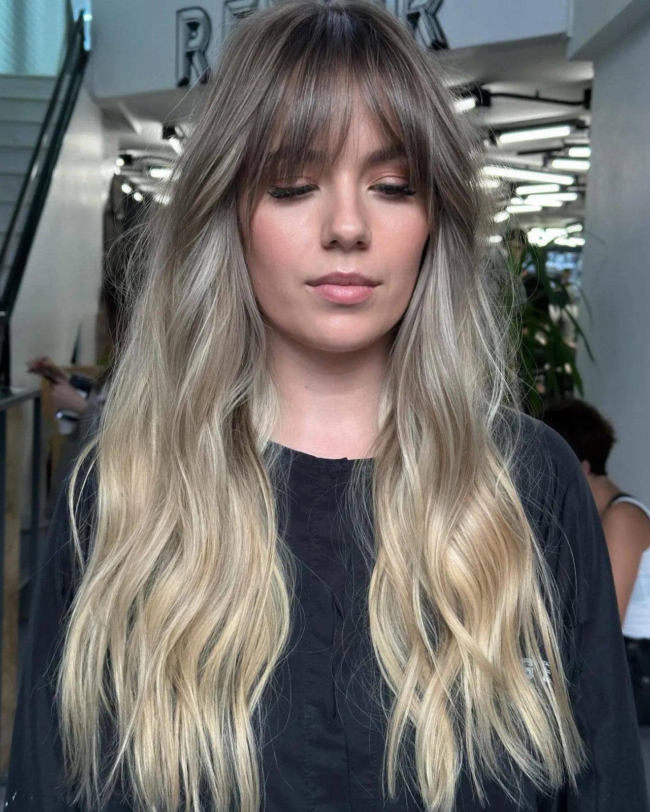 Long Shag with Wispy Bangs Long Shag with Wispy Bangs — Balayage Bangs 2027