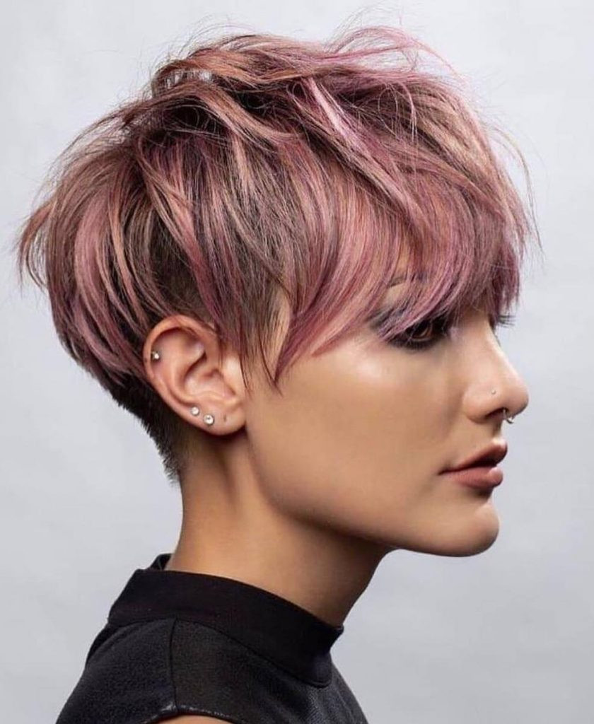 Pink Balayage Pixie With Choppy Layers Pink Balayage Pixie With Choppy Layers — Balayage Pixie 2027