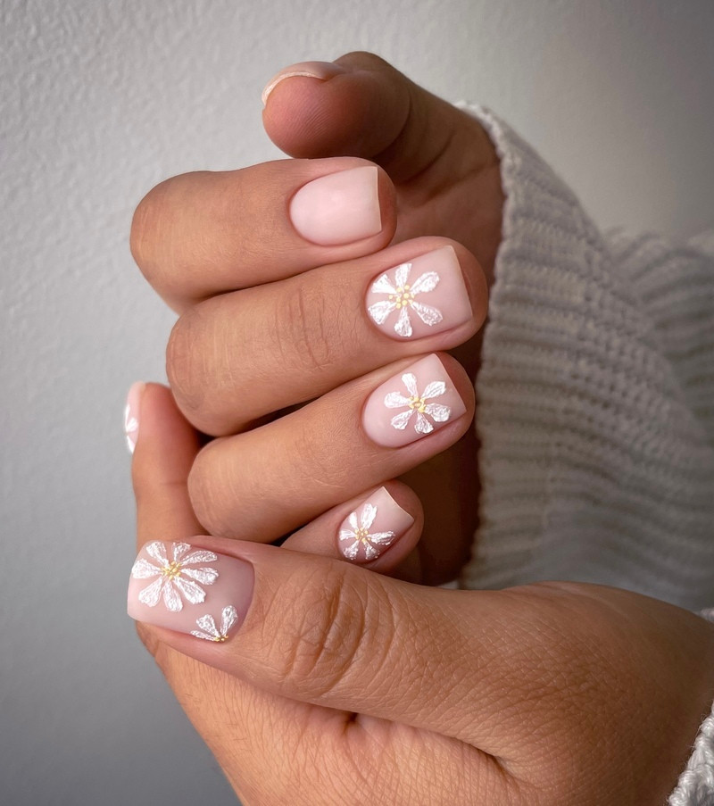 Short Square 3D Floral Dusty Rose Nails Short Square 3D Floral Dusty Rose Nails — Dusty Rose Nails 2027