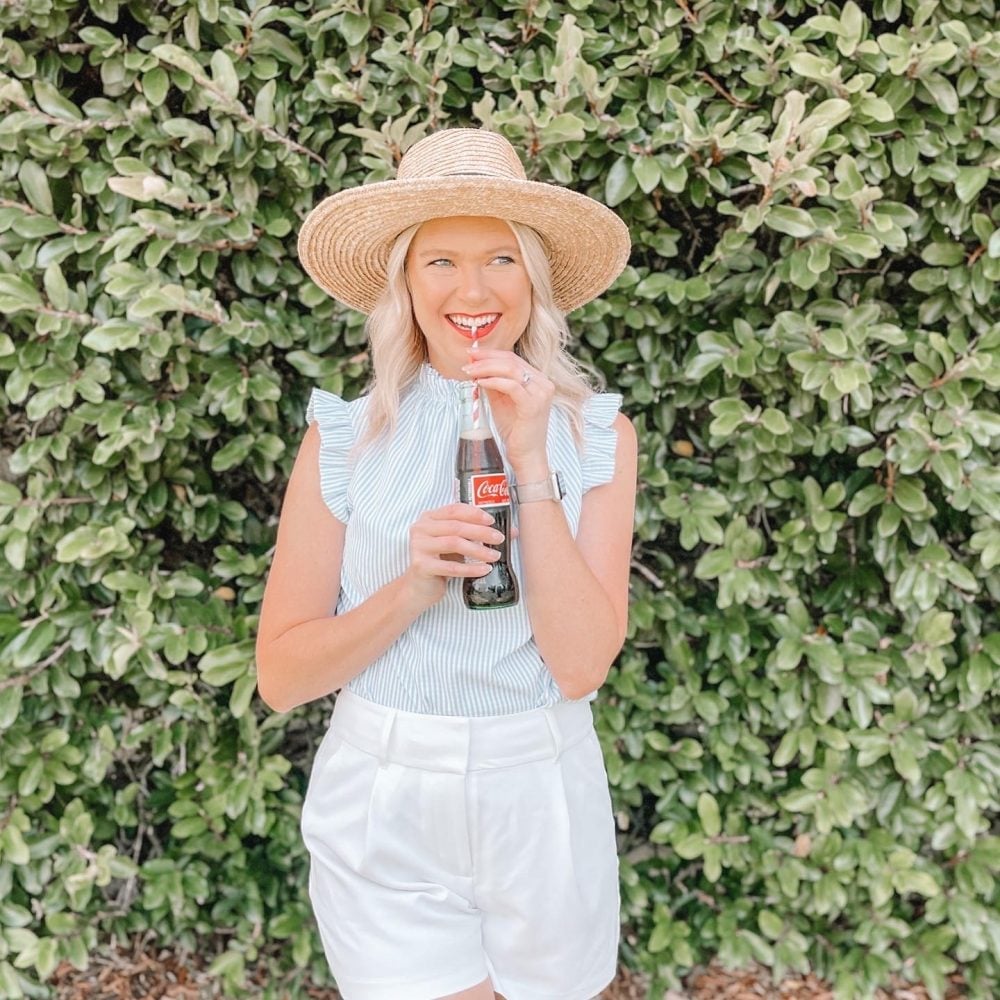 Ruffled Shoulder Top and Tailored Shorts Ruffled Shoulder Top and Tailored Shorts — Memorial Day Weekend Outfits 2027