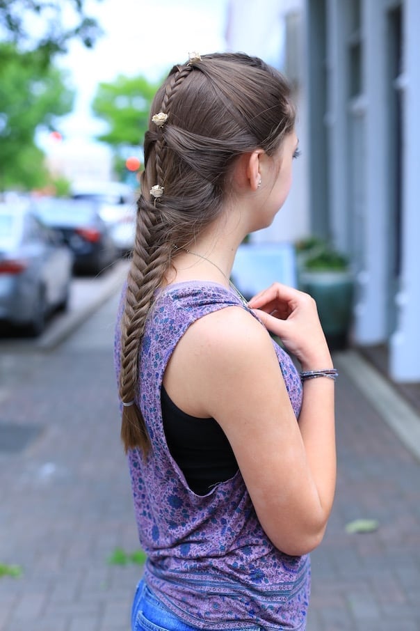 Voluminous Fishtail Braid Ending At Collarbone Voluminous Fishtail Braid Ending At Collarbone — Mermaid Braid 2027